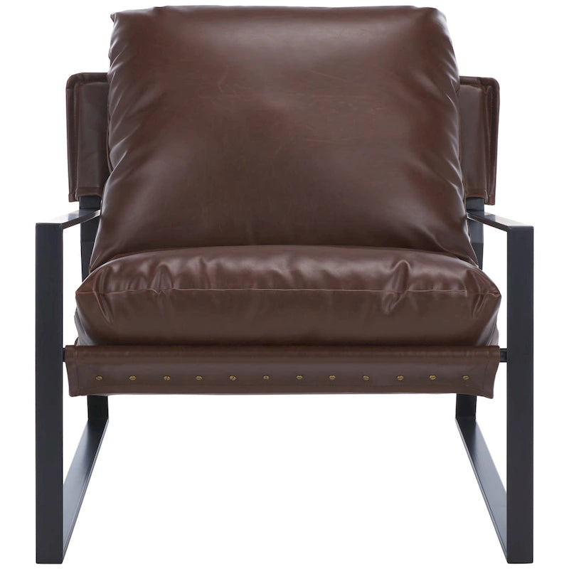 SAFAVIEH Elinor Pillow Top Accent Chair (Fully Assembled) - 31 In. W x 35 D In. x 33 In. H - 31Wx35Dx33H