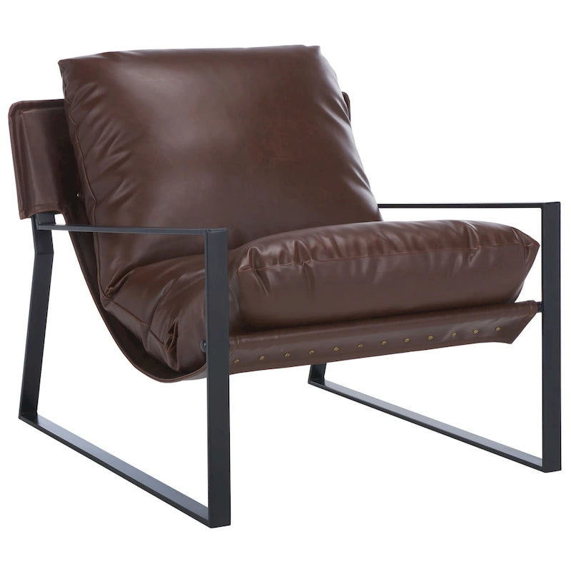 SAFAVIEH Elinor Pillow Top Accent Chair (Fully Assembled) - 31 In. W x 35 D In. x 33 In. H - 31Wx35Dx33H