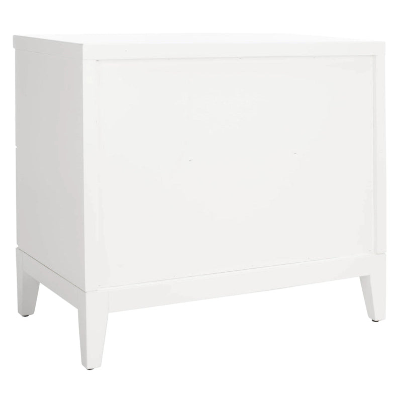 SAFAVIEH Zoey White/Gold 2-Drawer Nightstand