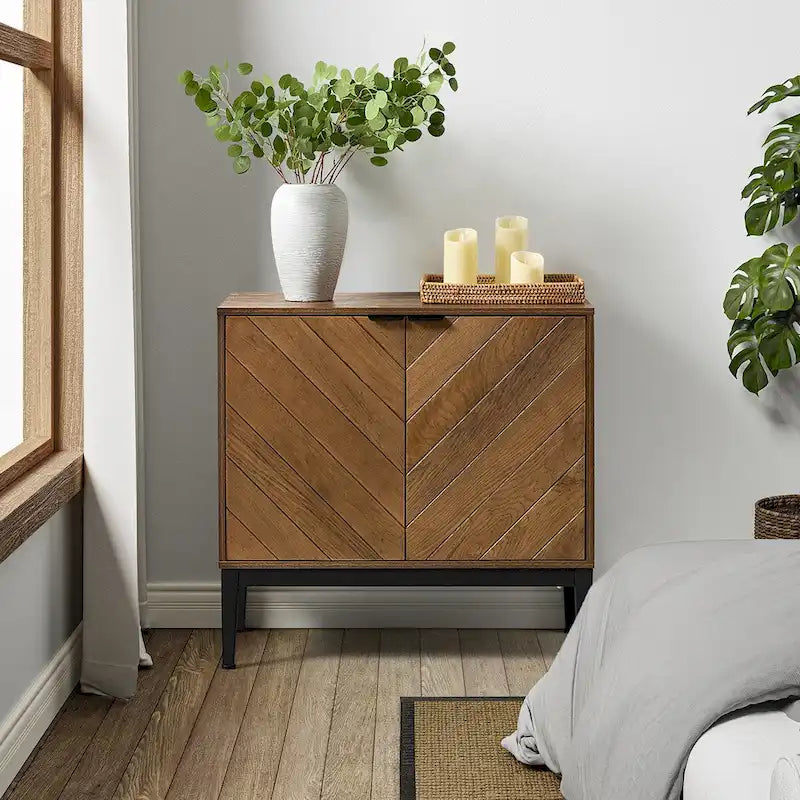 Jakob Modern 2 Doors Storage Cabinet Set with Adjustable Shelf By HOLALA HOME