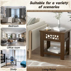 Gymax Side End Table Nightstand w/ Drawer Wood for Living Room Bedroom