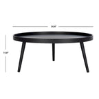 SAFAVIEH Arline Round Tray Top Coffee Table - 35.4 x 35.4 x 15 - 35Wx35Dx15H