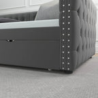 Twin Size Daybed with Drawers Upholstered Tufted Sofa Bed