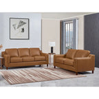 Hydeline Bella Top Grain Leather Sofa Set, Sofa and Loveseat
