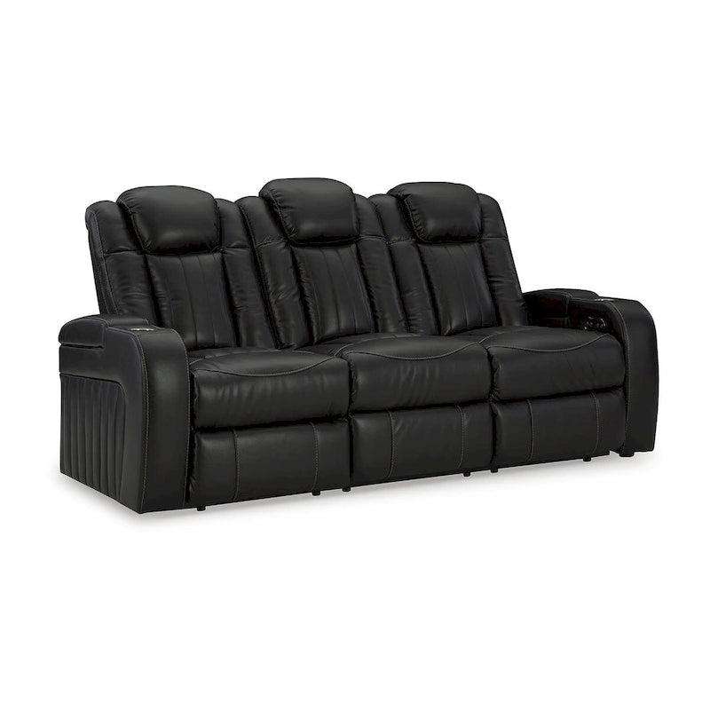 Signature Design by Ashley Caveman Den Midnight Power Reclining Sofa - 86 W x 42 D x 42 H