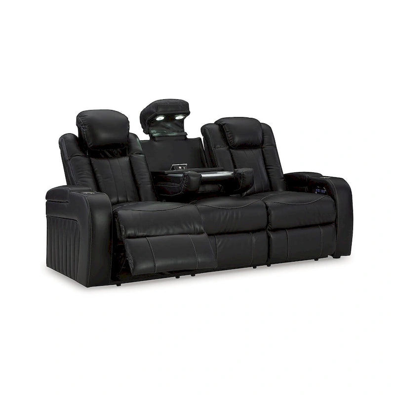 Signature Design by Ashley Caveman Den Midnight Power Reclining Sofa - 86 W x 42 D x 42 H