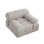 8-piece U-Shape Velvet Fabric Modular Sectional Sofa--138.6