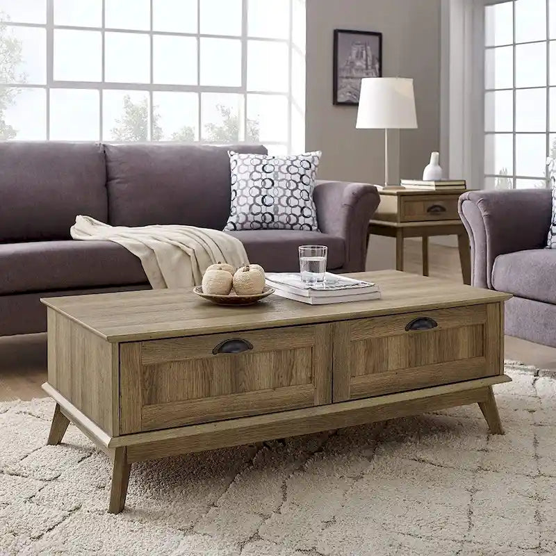 Caffoz Center Coffee Table with Two Fully Extended Drawers