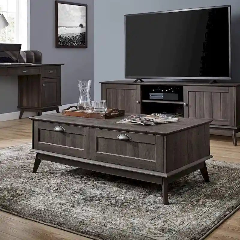 Caffoz Center Coffee Table with Two Fully Extended Drawers