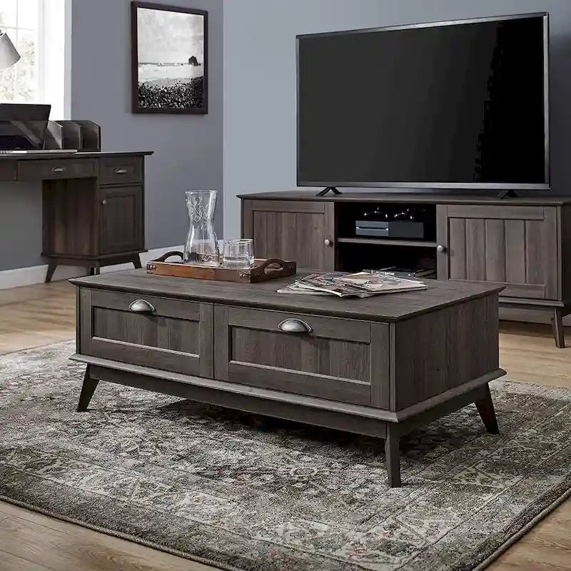 Caffoz Center Coffee Table with Two Fully Extended Drawers