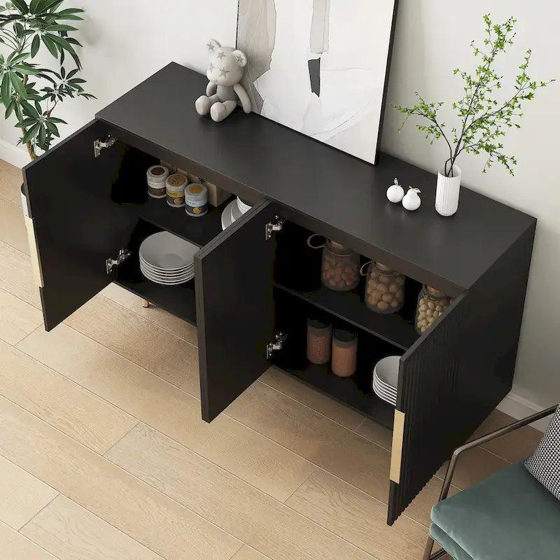 Modern Buffet Cabinet with Storage and Adjustable Shelves
