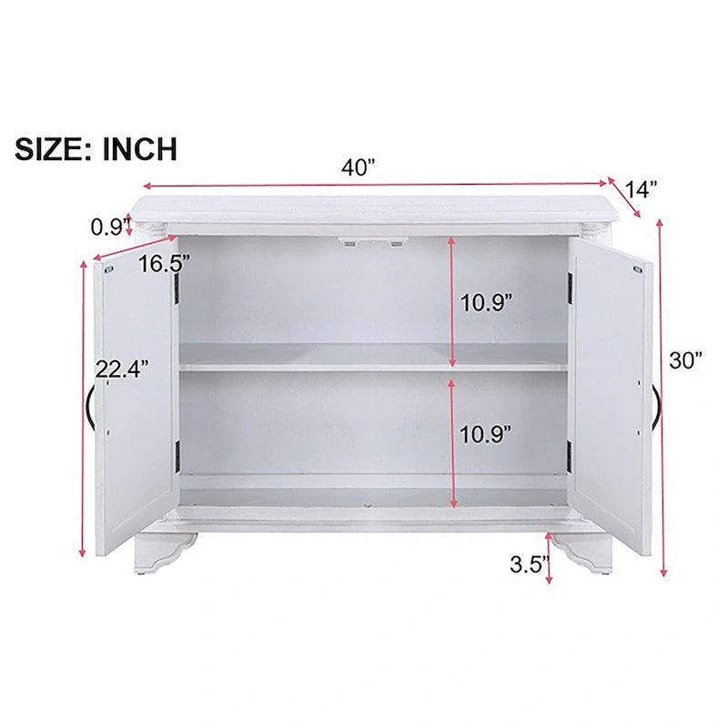 Entryway Table with Adjustable Storage Shelf
