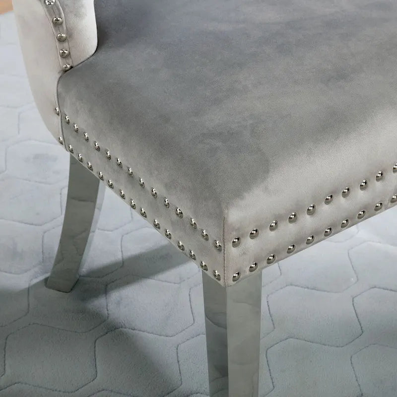 Lemm Contemporary Grey Metal 5-Piece Dining Table Setby Furniture of America