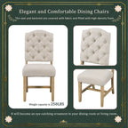 Functional Dining Table Set with Extendable Table and 4 Upholstered Chairs