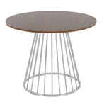 Silver Orchid Canary Pugo Round Dining Table with Pedestal Base