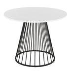 Silver Orchid Canary Pugo Round Dining Table with Pedestal Base