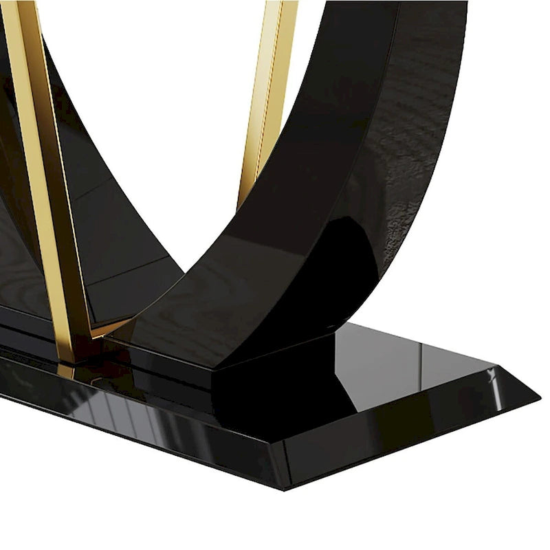 Modern Stylish Rectangular Coffee Table with Glass Top and Wooden Base