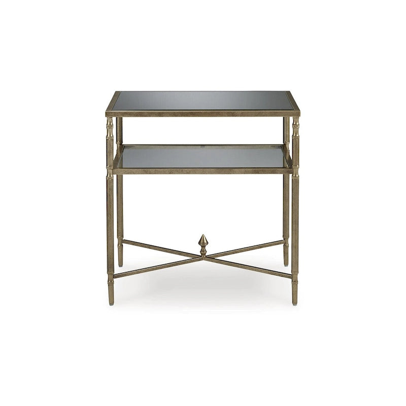 Signature Design by Ashley Cloverty Gold End Table - 25.75 W x 18 D x 26 H
