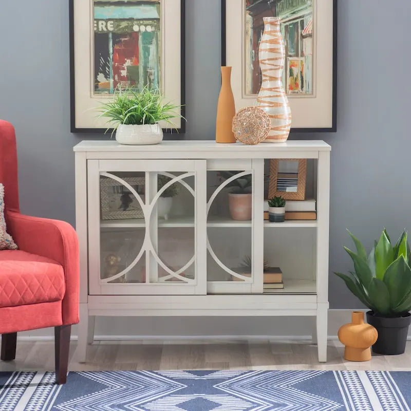 Delcy Wood 2-Door Adjustable Accent Cabinet