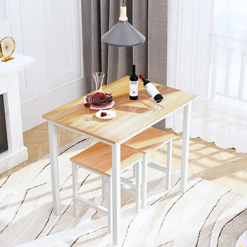Small Dining Table Set for 2, Home Kitchen Furniture Perfect Choice, Compact and Durable, Easy Assembly