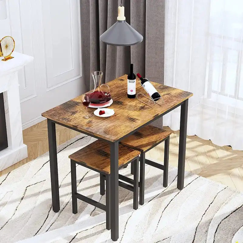 Small Dining Table Set for 2, Home Kitchen Furniture Perfect Choice, Compact and Durable, Easy Assembly