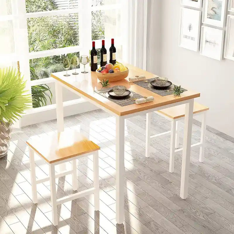 Small Dining Table Set for 2, Home Kitchen Furniture Perfect Choice, Compact and Durable, Easy Assembly