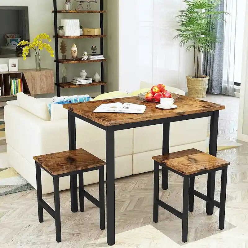Small Dining Table Set for 2, Home Kitchen Furniture Perfect Choice, Compact and Durable, Easy Assembly