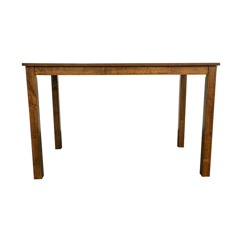 Zory 5pc Dining Table Set, 4 Padded Chairs, Beige Burlap, Brown Wood