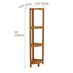 The Original Kai Three-Tier Corner Teak Bath Shelf