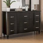 Furniture of America Seabliss Glam Solid Wood 9-Drawer Double Dresser